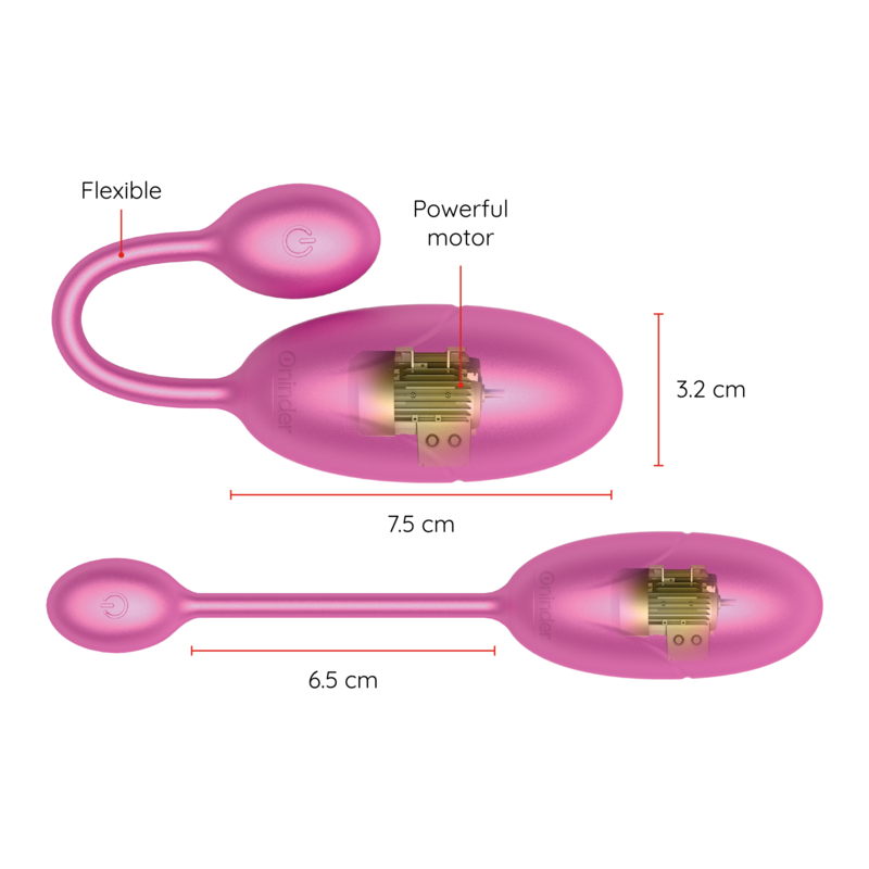 ONINDER - TOKYO VIBRATING EGG PINK 7.5 X 3.2 CM FREE APP - Image 3