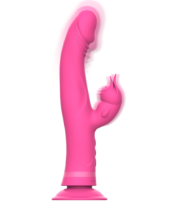 Alternative view of INTENSE - JULIO RABBIT VIBRATOR PINK SILICONE