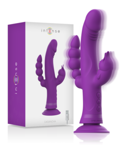 INTENSE - CASANOVA RABBIT SILICONE VIBRATOR TRIPLE MOTOR PURPLE