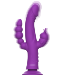 Alternative view of INTENSE - CASANOVA RABBIT SILICONE VIBRATOR TRIPLE MOTOR PURPLE