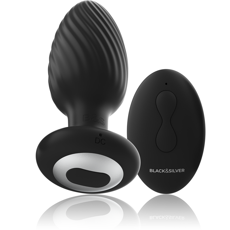 BLACKSILVER - WELLS PLUG SILICONE ANAL ROTATOR REMOTE CONTROL - Image 2