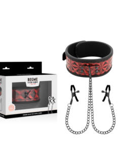 Alternative view of BEGME - RED EDITION COLLAR WITH NIPPLE CLAMPS WITH NEOPRENE LINING