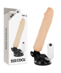 BASECOCK REALISTIC VIBRATOR REMOTE CONTROL FLESH 20 CM
