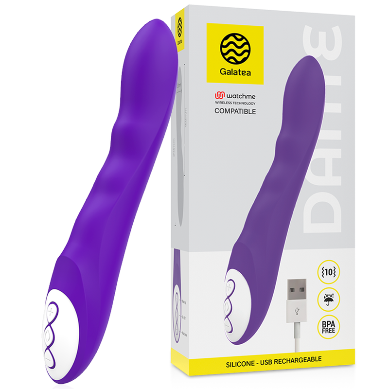 GALATEA - DANTE PURPLE VIBRATOR + WATCHME REMOTE CONTROL - Image 2