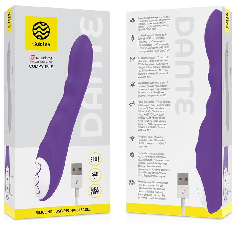 GALATEA - DANTE PURPLE VIBRATOR + WATCHME REMOTE CONTROL - Image 3