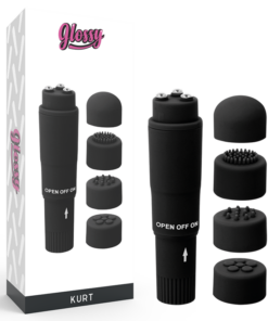 GLOSSY - KURT POCKET MASSAGER BLACK