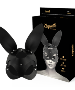 COQUETTE CHIC DESIRE - VEGAN LEATHER MASK WITH BUNNY EARS