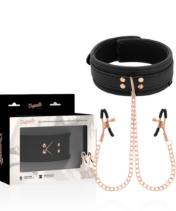 COQUETTE CHIC DESIRE - FANTASY NIPPLE CLAMP NECKLACE WITH NEOPRENE LINING