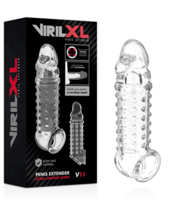 Alternative view of VIRILXL - PENIS EXTENSION AND SHEATH V11 TRANSPARENT