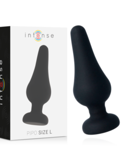 INTENSE - ANAL PLUG PIPO L BLACK SILICONE 13 CM