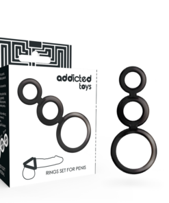 ADDICTED TOYS - RINGS SET FOR PENIS - SMOKED