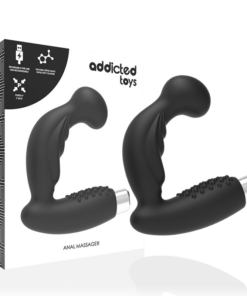 ADDICTED TOYS - PROSTATIC VIBRATOR RECHARGEABLE MODEL 3 - BLACK