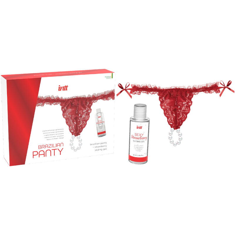 INTT RELEASES - BRAZILIAN RED PANTY WITH PEARLS AND LUBRICATING GEL 50 ML - Image 3