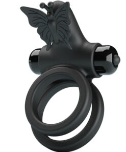 Alternative view of PRETTY LOVE - DOUBLE VIBRATING RING WITH BLACK STIMULATOR