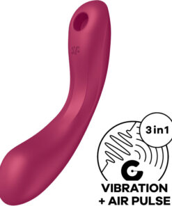 SATISFYER - CURVE TRINITY 1 AIR PULSE VIBRATION RED
