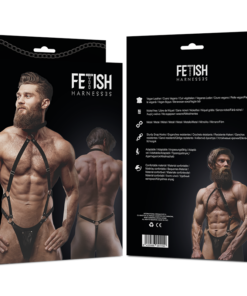 Alternative view of FETISH SUBMISSIVE ATTITUDE - MENS ECO-LEATHER JOCK STRAP HARNESS