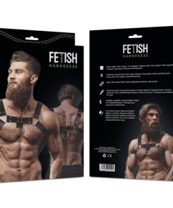 Alternative view of FETISH SUBMISSIVE ATTITUDE - MENS ECO-LEATHER CHEST HARNESS