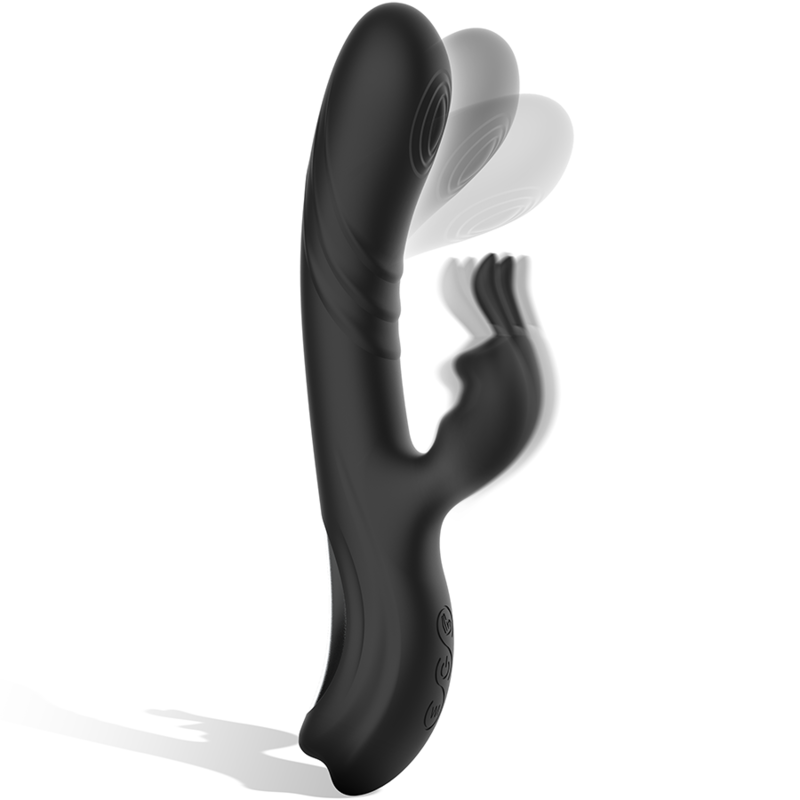 BLACKSILVER - JAMIE RECHARGEABLE SILICONE RABBIT STIMULATOR BLACK - Image 2