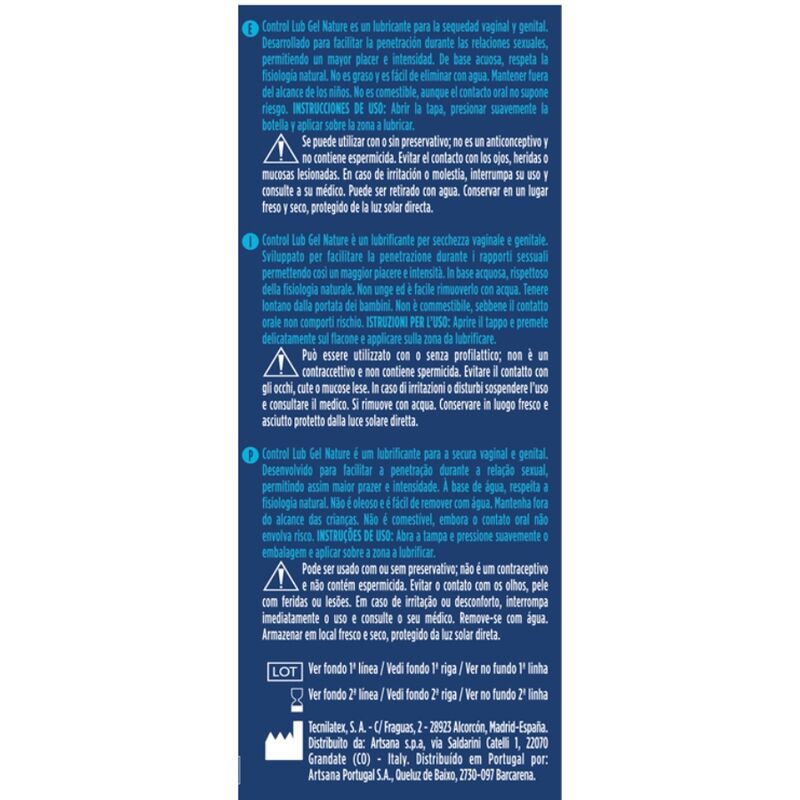 CONTROL - LUB GEL NATURE LUBRICANT 75 ML - Image 2