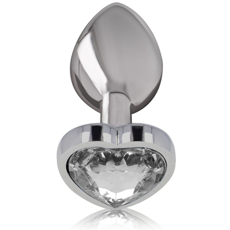 INTENSE - ALUMINUM METAL ANAL PLUG WHITE HEART SIZE M - Image 2