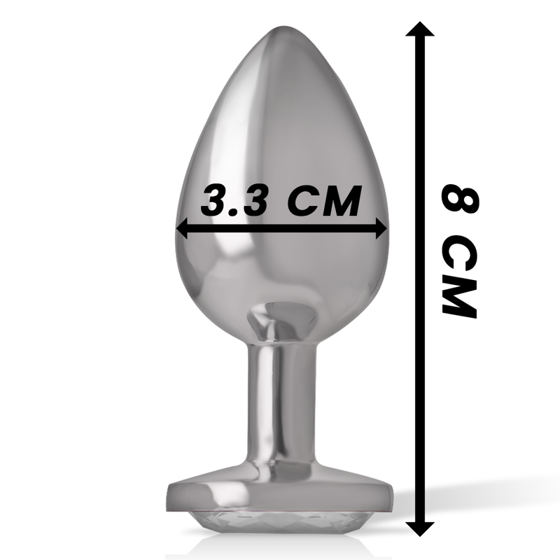 INTENSE - ALUMINUM METAL ANAL PLUG WHITE HEART SIZE M - Image 4