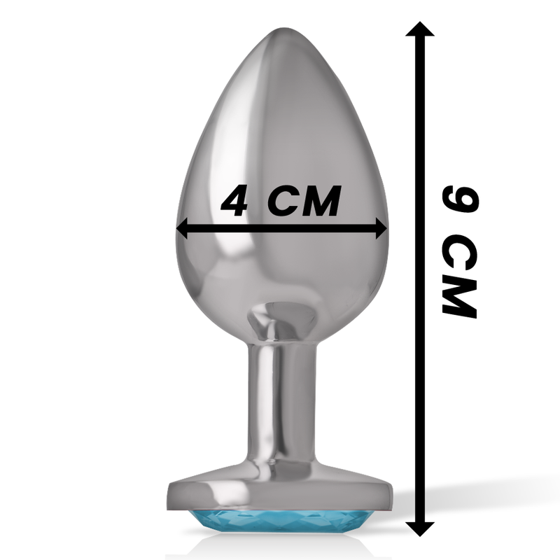 INTENSE - ALUMINUM METAL ANAL PLUG BLUE HEART SIZE L - Image 4