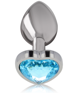 Alternative view of INTENSE - ALUMINUM METAL ANAL PLUG BLUE HEART SIZE M
