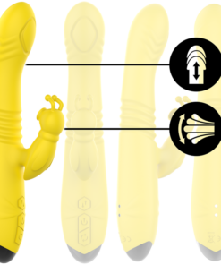 Alternative view of INTENSE - TOKY MULTIFUNCTION VIBRATOR UP  DOWN WITH CLITORAL STIMULATOR YELLOW