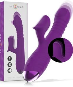 INTENSE - IGGY MULTIFUNCTION RECHARGEABLE VIBRATOR UP  DOWN WITH CLITORAL STIMULATOR PURPLE