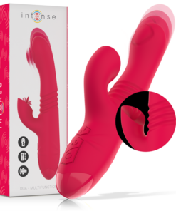 INTENSE - DUA MULTIFUNCTION RECHARGEABLE UP  DOWN VIBRATOR WITH RED TONGUE