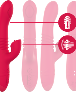 Alternative view of INTENSE - DUA MULTIFUNCTION RECHARGEABLE UP  DOWN VIBRATOR WITH RED TONGUE