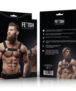 Alternative view of FETISH SUBMISSIVE ATTITUDE - ADJUSTABLE NEOPRENE CHEST SPORTS HARNESS FOR MEN