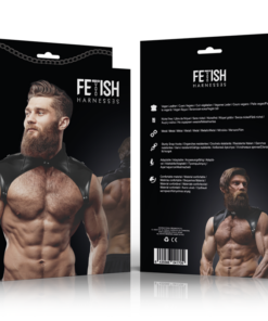 Alternative view of FETISH SUBMISSIVE ATTITUDE - MENS BRIGADE ADJUSTABLE ECO-LEATHER NECK HARNESS