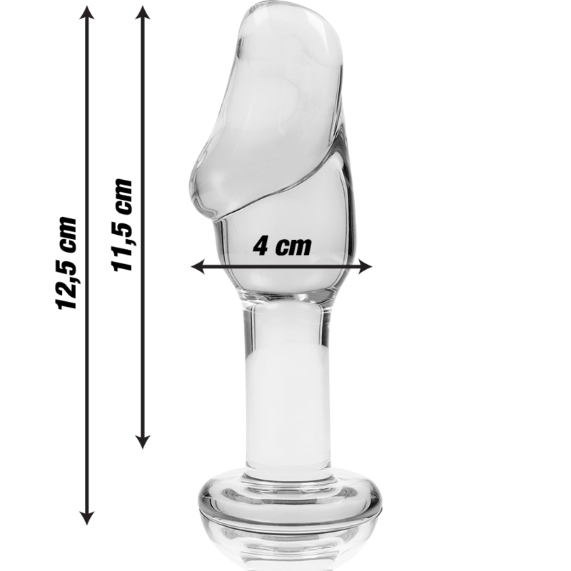 NEBULA SERIES BY IBIZA - MODEL 6 ANAL PLUG BOROSILICATE GLASS 12.5 X 4 CM CLEAR - Image 3