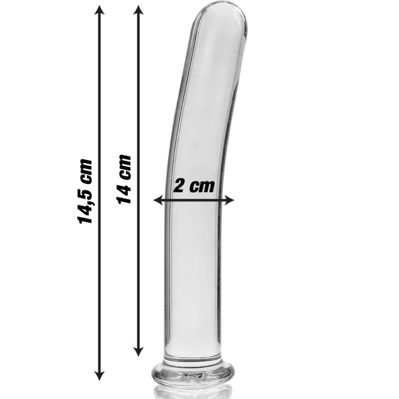 NEBULA SERIES BY IBIZA - MODEL 8 DILDO BOROSILICATE GLASS 14.5 X 2 CM CLEAR - Image 3