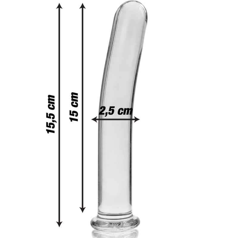 NEBULA SERIES BY IBIZA - MODEL 9 DILDO BOROSILICATE GLASS 15.5 X 2.5 CM CLEAR - Image 3