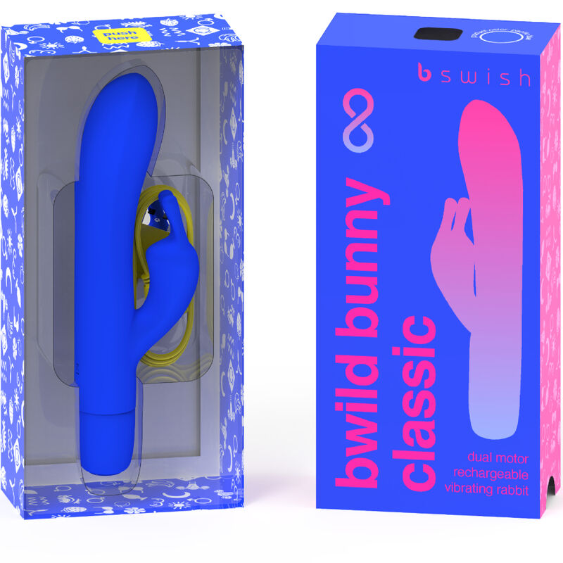 B SWISH - BWILD BUNNY INFINITE CLASSIC RECHARGEABLE VIBRATOR BLUE SILICONE - Image 2