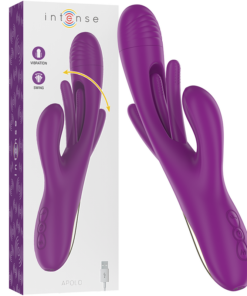 INTENSE - APOLO RECHARGEABLE MULTIFUNCTION VIBRATOR 7 VIBRATIONS WITH SWINGING MOTION PURPLE