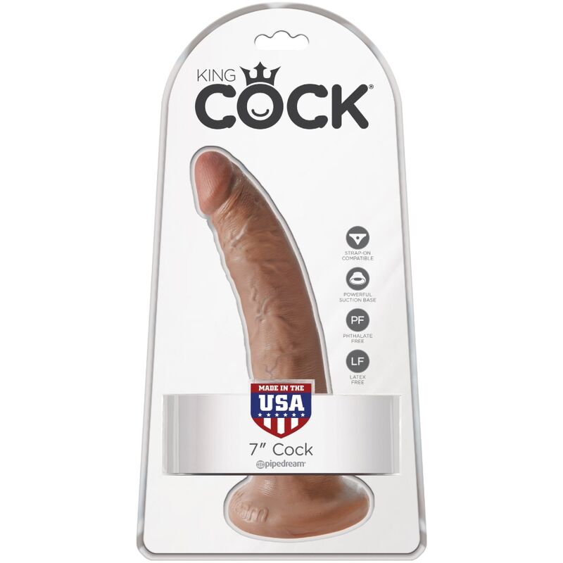 KING COCK - REALISTIC PENIS 17.5 CM CARAMEL - Image 5