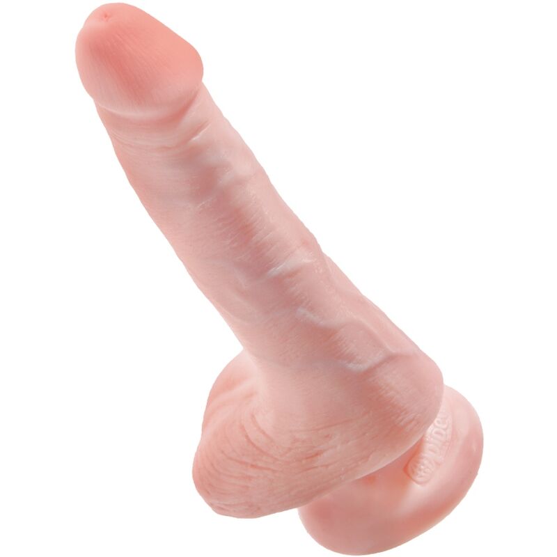 KING COCK - REALISTIC PENIS WITH BALLS 13.5 CM LIGHT - Image 3