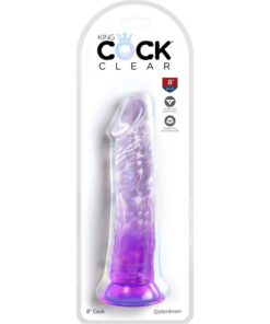 Alternative view of KING COCK - CLEAR REALISTIC PENIS 19.7 CM PURPLE