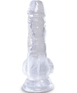 Alternative view of KING COCK - CLEAR REALISTIC PENIS WITH BALLS 10.1 CM TRANSPARENT
