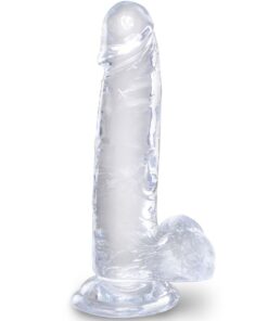 KING COCK - CLEAR REALISTIC PENIS WITH BALLS 15.2 CM TRANSPARENT