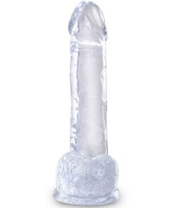 Alternative view of KING COCK - CLEAR REALISTIC PENIS WITH BALLS 15.2 CM TRANSPARENT