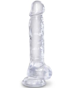 KING COCK - CLEAR REALISTIC PENIS WITH BALLS 16.5 CM TRANSPARENT