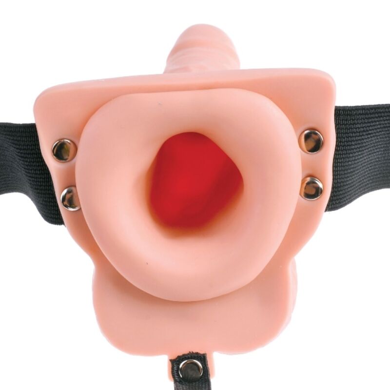 FETISH FANTASY SERIES - ADJUSTABLE HARNESS REMOTE CONTROL REALISTIC PENIS WITH RECHARGEABLE TESTICLES AND VIBRATOR 15 CM - Image 3