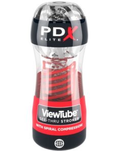 PDX ELITE - STROKER VIEWTUBE 2 SPIRAL COMPRESSION TRANSPARENT