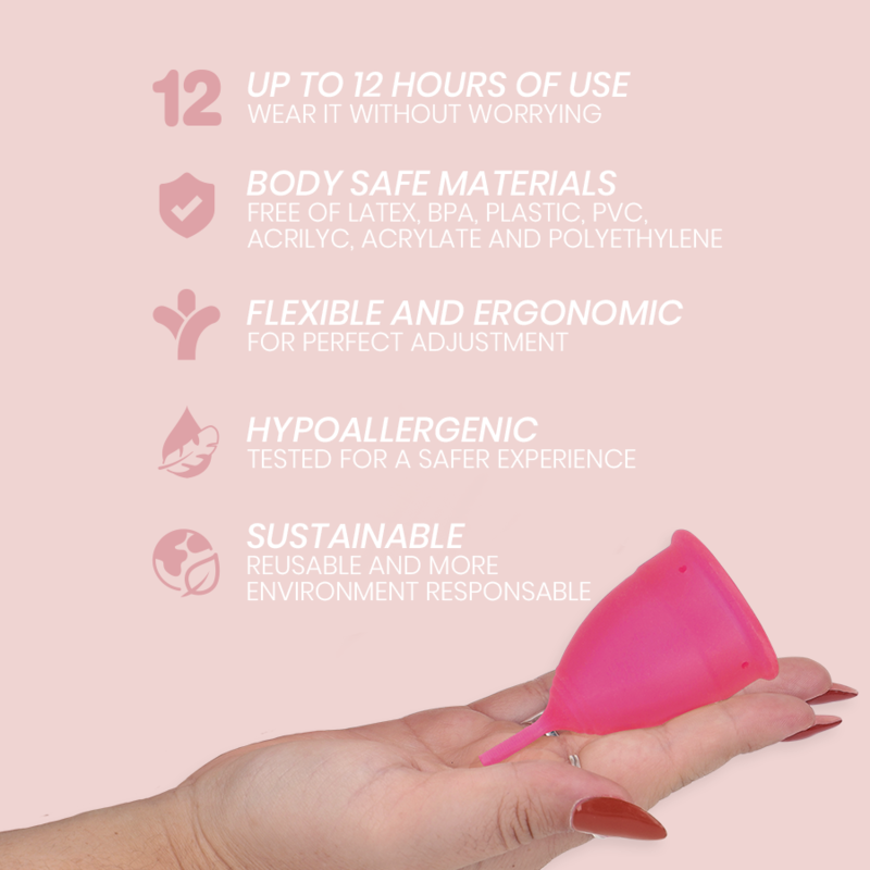INTIMICHIC - MENSTRUAL CUP MEDICAL GRADE SILICONE - SIZE S - Image 5