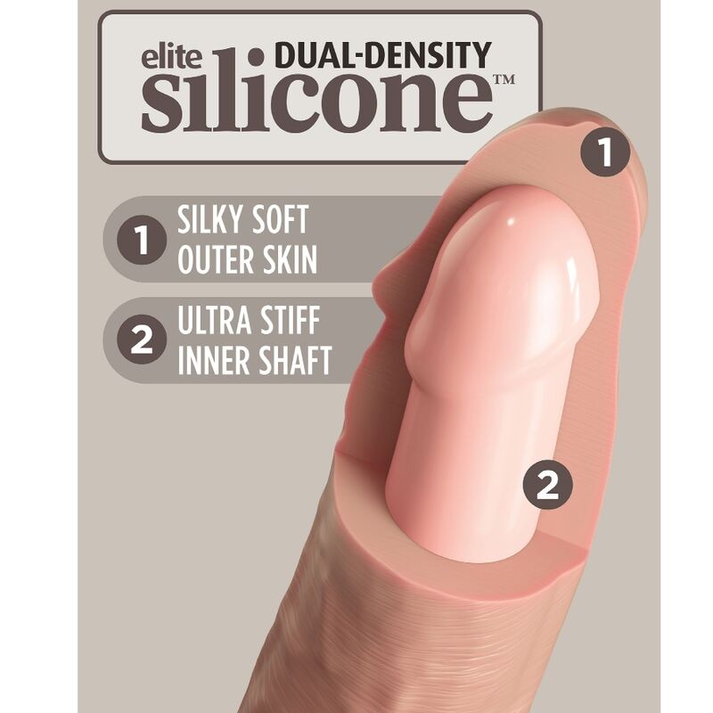 KING COCK - ELITE REALISTIC DILDO VIBRATING SILICONE 15.2 CM - Image 3