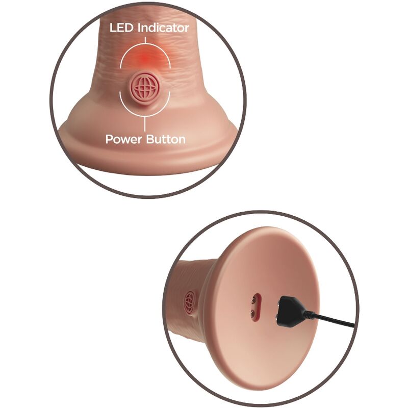 KING COCK - ELITE REALISTIC DILDO VIBRATING SILICONE 15.2 CM - Image 5